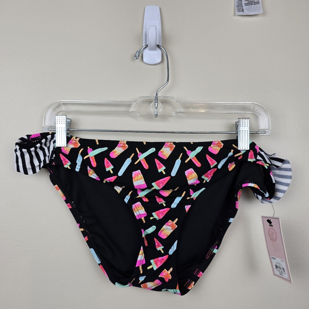 NWT Juicy Couture Juicy Pops Ruffle Swim Suit Bottoms Size XL
